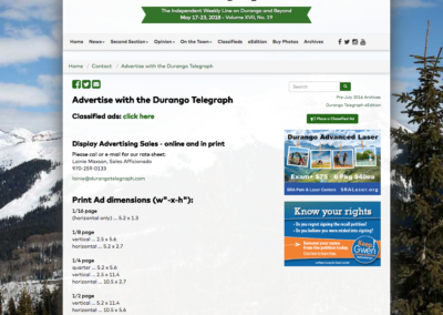 Durango Telegraph Website